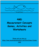 4MD - Measurement Concepts - Activities, Games and Worksheets