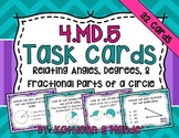 4.MD.5 Task Cards: Relating Angles, Degrees, & Fractional 