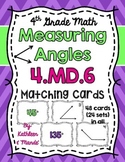 4.MD.6 Matching Cards: Measuring Angles