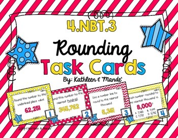 Preview of 4.NBT.3 Task Cards: Rounding