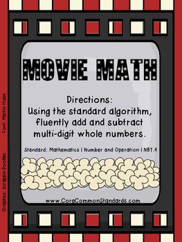Preview of 4.NBT.4 Fourth Grade Common Core Worksheets, Activity, and Poster