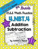 {FREEBIE} 4.NBT.4 Practice Sheets: Addition and Subtraction