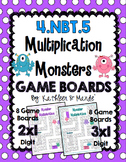 4.NBT.5: Monster Multiplication Game Boards