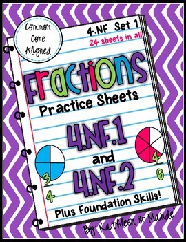 Preview of 4.NF.1 & 4.NF.2 Practice: Equivalent Fractions & Comparing Fractions