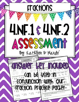 Preview of 4.NF.1 & 4.NF.2 Assessment: Equivalent and Comparing Fractions