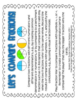 Preview of 4.NF.2 Fourth Grade Common Core Worksheets, Activity, and Poster