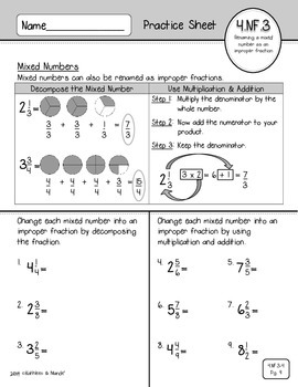 4 NF 3 4 NF 4 Practice: Add Subtract Multiply Fractions TpT