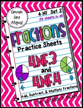 Preview of 4.NF.3 & 4.NF.4 Practice: Add, Subtract, & Multiply Fractions