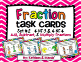 4.NF.3 & 4.NF.4 Task Cards: Add, Subtract, & Multiply Fractions