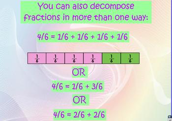 decompose fractions and mixed numbers