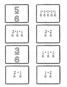 {FREEBIE} 4.NF.3:Decomposing Fractions {Matching Cards & Worksheet}