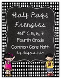 4NF5,6,7 4th (Fourth) Grade Common Core Fractions "Half Pa
