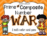 4OA.B.4 NO PREP Math Game- Prime and Composite War for Grade 4
