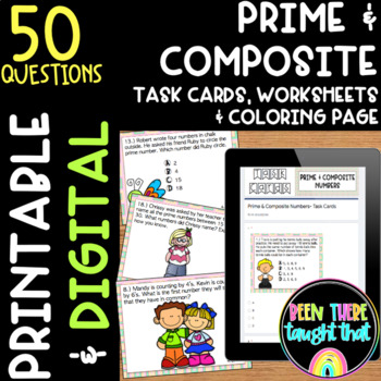 Preview of 4th Grade Prime and Composite Numbers and Factors and Multiples Remote Learning