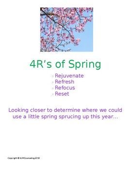 Preview of 4R's of Spring: Personal Growth