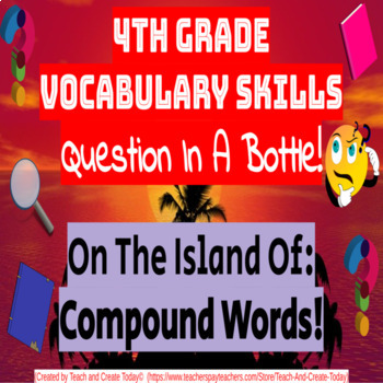 Preview of 4th Grade ELA Vocabulary Game Activity Compound Words Digital Resource
