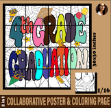 4TH GRADE GRADUATION END OF YEAR COLORING COLLABORTIVE HAL