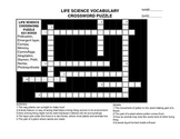 4TH GRADE LIFE SCIENCE VOCAB CROSSWORD PUZZLE