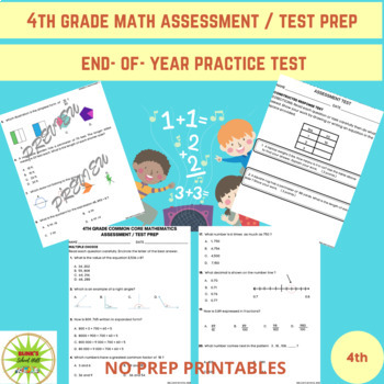 Preview of 4TH GR. MATH PLACEMENT/BEGINNING/END-OF-YEAR/DIAGNOSTIC/ASSESSMENT/ALL STANDARDS