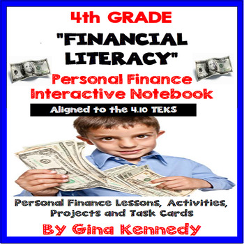 Preview of 4th Grade Personal Finance/ Financial Literacy Math Interactive Notebook 4.10