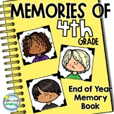 4TH Grade Memory Book for End of the Year No Prep just print
