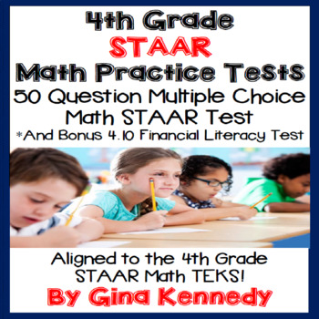 Preview of 4th Grade STAAR Math Practice Tests, Plus Bonus Financial Literacy Test
