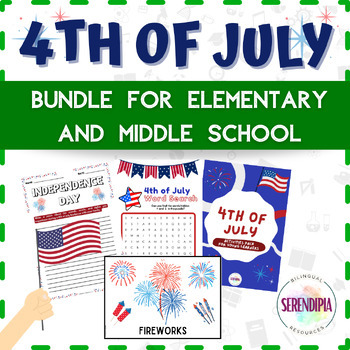 Preview of 4TH OF JULY Activities BUNDLE for Kinder, Elementary and Middle School