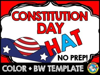 Preview of CONSTITUTION DAY CROWN CRAFT ACTIVITY KINDERGARTEN PATRIOTIC HAT HEADBAND
