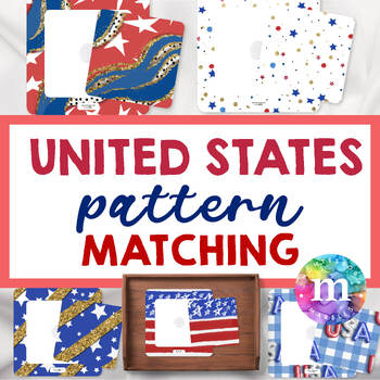 Preview of UNITED STATES Pattern Matching Puzzles | Visual Skills | 4th of July
