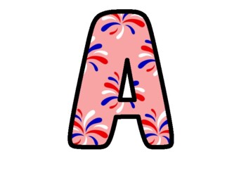 Preview of 4Th Of July Bulletin Board Letters, Alphabet Posters,  Classroom Décor #19H