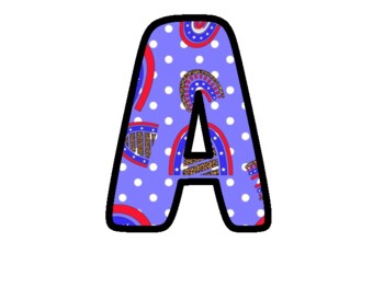 Preview of 4Th Of July Bulletin Board Letters, Alphabet Posters,  Classroom Décor #1Ha