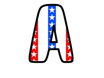 Preview of 4Th Of July Bulletin Board Letters, Alphabet Posters,  Classroom Décor #27H