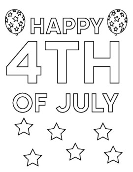 Preview of 4Th of July Activities : Cards Coloring Pages / Independence Day Activities