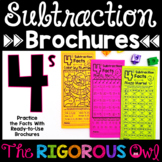 4s Subtraction Brochures - 4 Subtraction Facts Practice Di