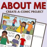 4th, 5th, 6th Grade All About Me Comic Project - First Day