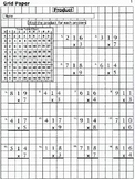 4th, 5th, 6th Grade Grid Paper Multiplication and Division