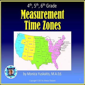 Preview of 4th 5th 6th Grade Measurement Time Zones Powerpoint Lesson