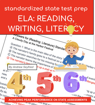 Preview of 4th-5th-6th Grade STANDARDIZED STATE TEST PREP for ELA: Reading and Writing