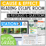 4th & 5th Grade Cause and Effect Escape Room - Digital Sli