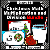 Christmas Multiplication and Division Practice Task Cards 