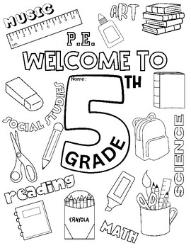 Preview of Welcome Back Coloring Page: Engaging Start for 4th and 5th Graders