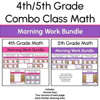 Preview of 4th/5th Grade Combo Class Math Bundle