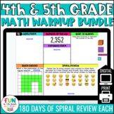 4th & 5th Grade Digital Math Warm Ups Bundle | Google™ Sli