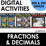4th & 5th Grade Fractions & Decimals Digital Math Activiti