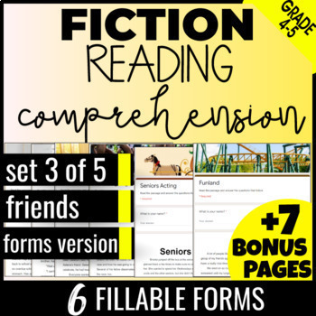 Preview of 4th-5th Grade Friends Fiction Reading Passages and Questions Digital Resources