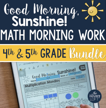 Preview of 4th and 5th Grade Math Morning Work Bundle