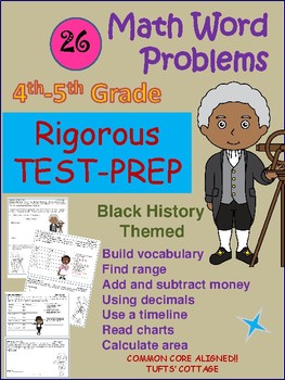 Preview of 4th-5th Grade Multi-Step Black History Math Word Problems