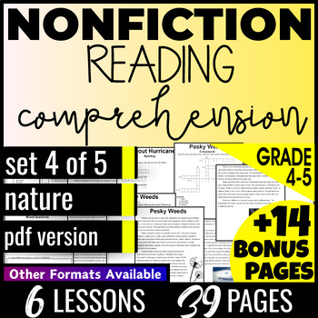 Preview of 4th and 5th Grade Nature Nonfiction Reading Passages and Questions PDF Version