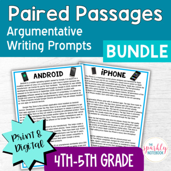 Preview of 4th-5th Grade Paired Passages Activities BUNDLE: Argumentative Writing
