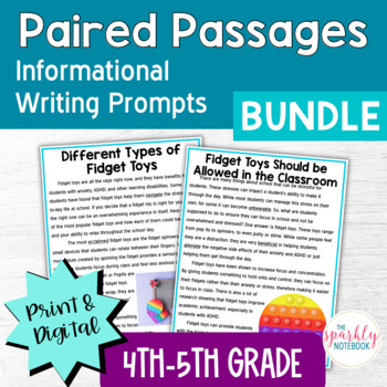 Preview of 4th-5th Grade Paired Passages Activities BUNDLE: Informational Writing